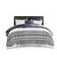 Édredon 3 pièces en coton avec capitonnage en chenille gris pour une chambre agréable, très grand / très grand, facile à entretenir