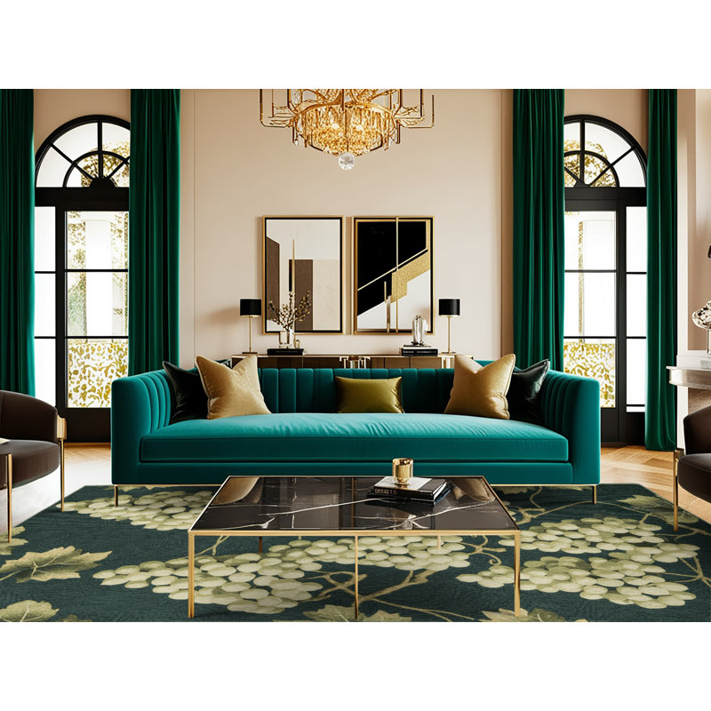  Tapis lavable raisins sans pépins de fruits Thompson, Rond 3 pi