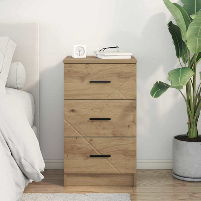 38cm W Manufactured Wood Bedside Table