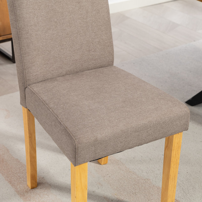 47.5cm H Polyester Upholstered Upholstered Back Parsons Chair, Brown