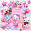 79 pièces de décorations de fête Hello Kitty, ensemble de ballons d'anniversaire Hello Kitty