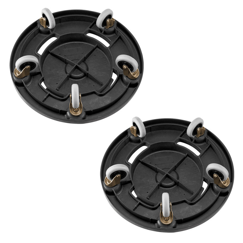 2 paquets de 2 poubelles rondes pour poubelle 20, 32, 44, 55 gallons 500 lb
