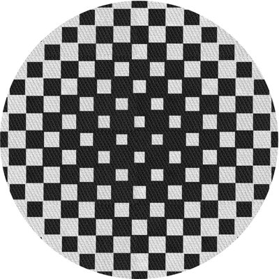 Tapis noir/blanc à motifs