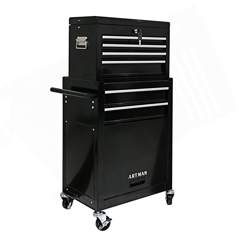 High Capacity Rolling Tool Chest With Wheels And Drawers, 6-Drawer Tool Storage Cabinet, Entryway Cabinet