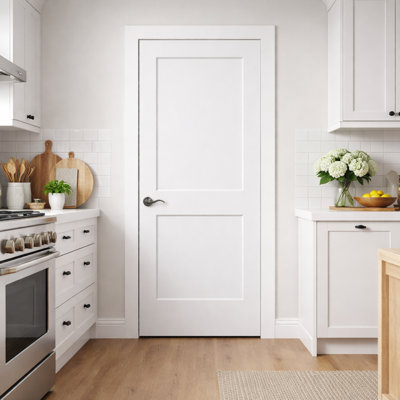 2-Panel Shaker Interior Door, Hollow Core, Primed MDF
