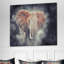 Reproduction d'art graphique sur toile tendue «Elephant Closup in Smoke»-1884280387