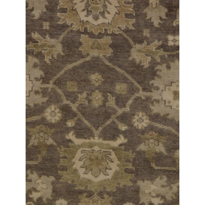 Tapis oriental gris / ivoire en laine / coton fabriqué à la main 9 pi x 11 pi 11 po Wiljo