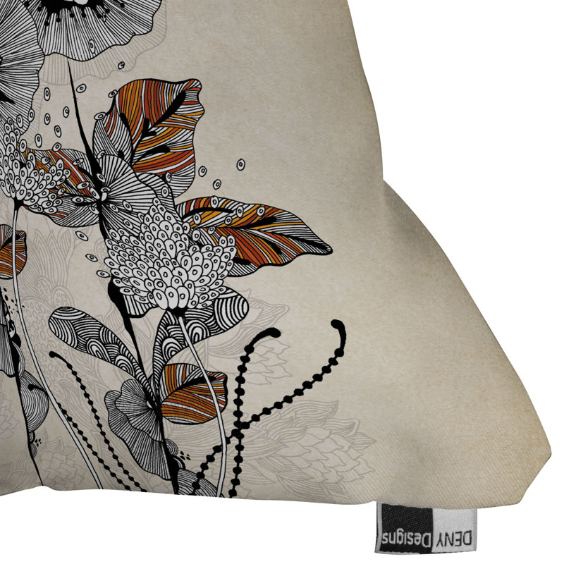 Floral Throw Pillow, 16" x 16"
