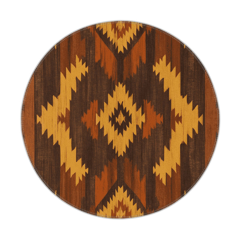 Spirit Dancer Indoor And Outdoor Area Rug, Round 5'
