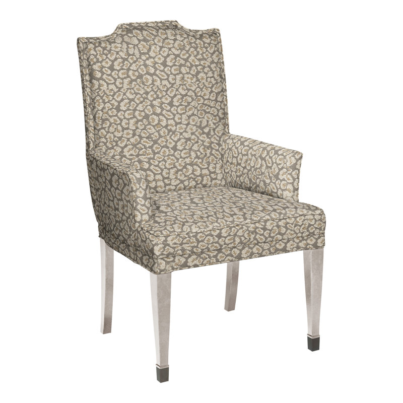 Travis By Michael Weiss Upholstered Arm Chair, No, Nadia Earth, Dove Gray