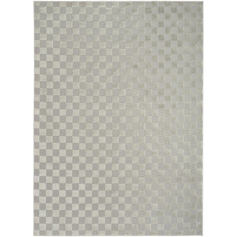 Ebern Designs Mirari Grey Modern Indoor Rug, Rectangle 3'11" x 5'11"