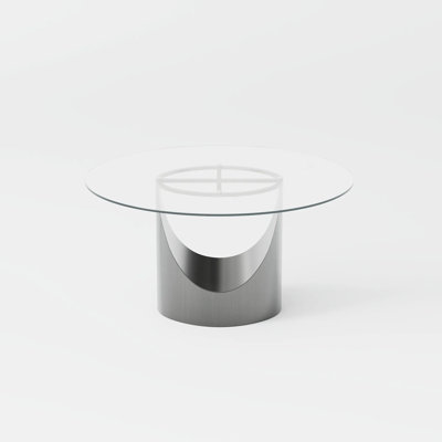 Round Tempered Glass Dining Table