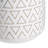 D5.9X7.9" Round White/Gold Vase