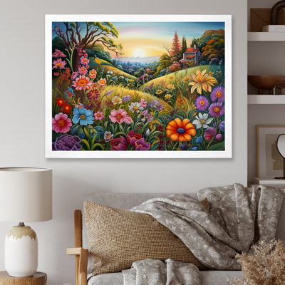 Célébration de fleurs sauvages printanières sur toile