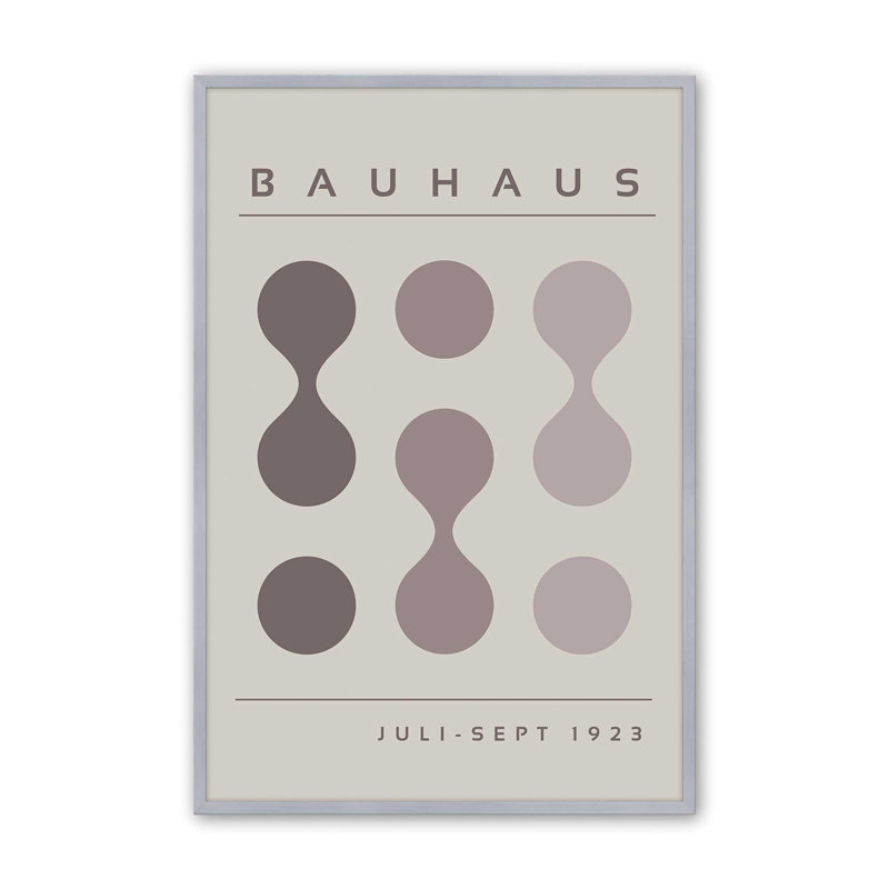 Warm Bauhaus Flow I, impression dans un cadre, H 11,25 po x l 9,25 po, Chrome poli