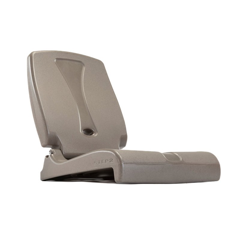 Brown Portable Folding Plastic Boat Chair with Back Support