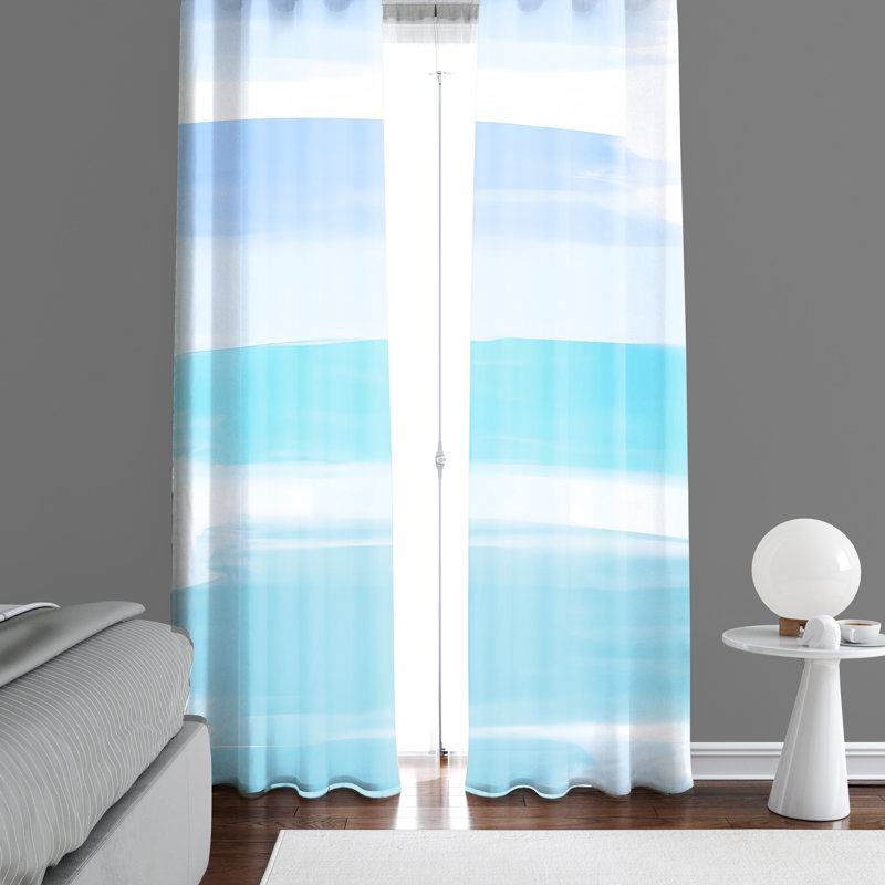 Paire de rideaux semi-transparents en polyester Annatina, L 20 po x L 61 po