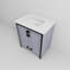 Meuble-lavabo gris foncé 30 po X P 22 po D, avec plateau en quartz blanc
