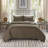 3 Piece Reversible Printed Quilt Set Black/Brown King/Cal King