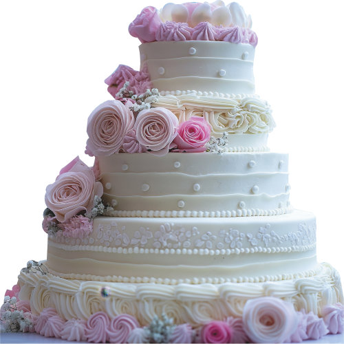 SP13131 Élégant gâteau de mariage roses en carton découpé debout