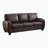 Coombs 85" Modern & Contemporary Faux Leather Sofa - Faux leather Sofa, Modern Round Arm Design, Supportive Foam Padded Cushions-960835754