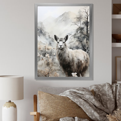 " Asian Art Alpacas Sumi I "