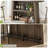 Bar Table With 2-tier Storage & Footrest