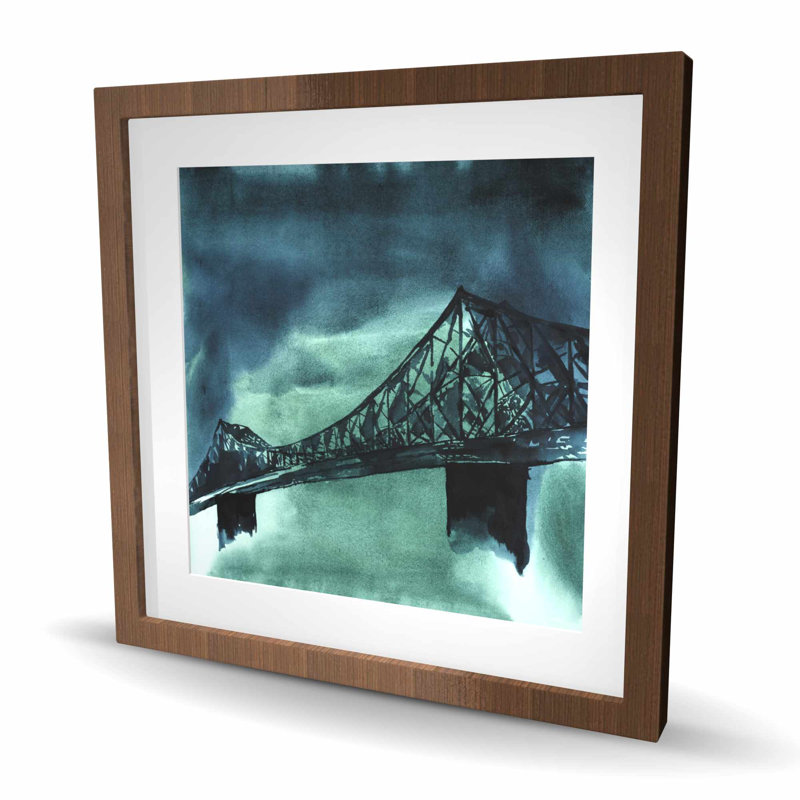 Montreal Jacques-Cartier Bridge Framed Matted Print - Decor