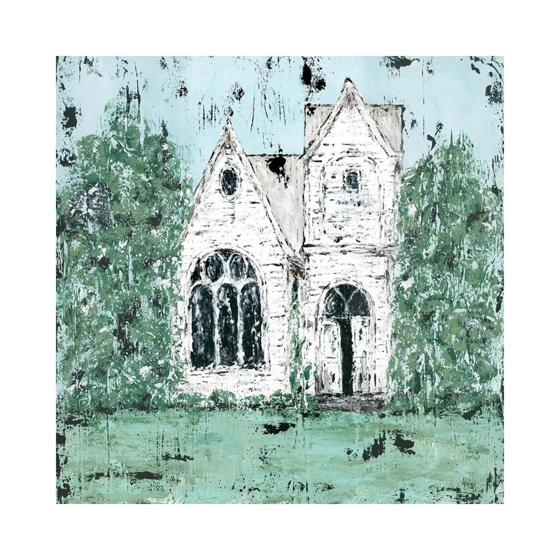 Country Church by Ashley Bradley - Wrapped Canvas Print, 66.04 cm H x 66.04 cm W x 1.91 cm D