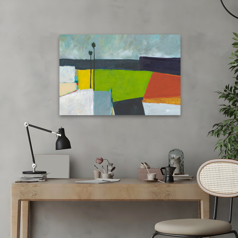 Terre composée - art abstrait de paysages contemporains, H 24 po x l 16 po