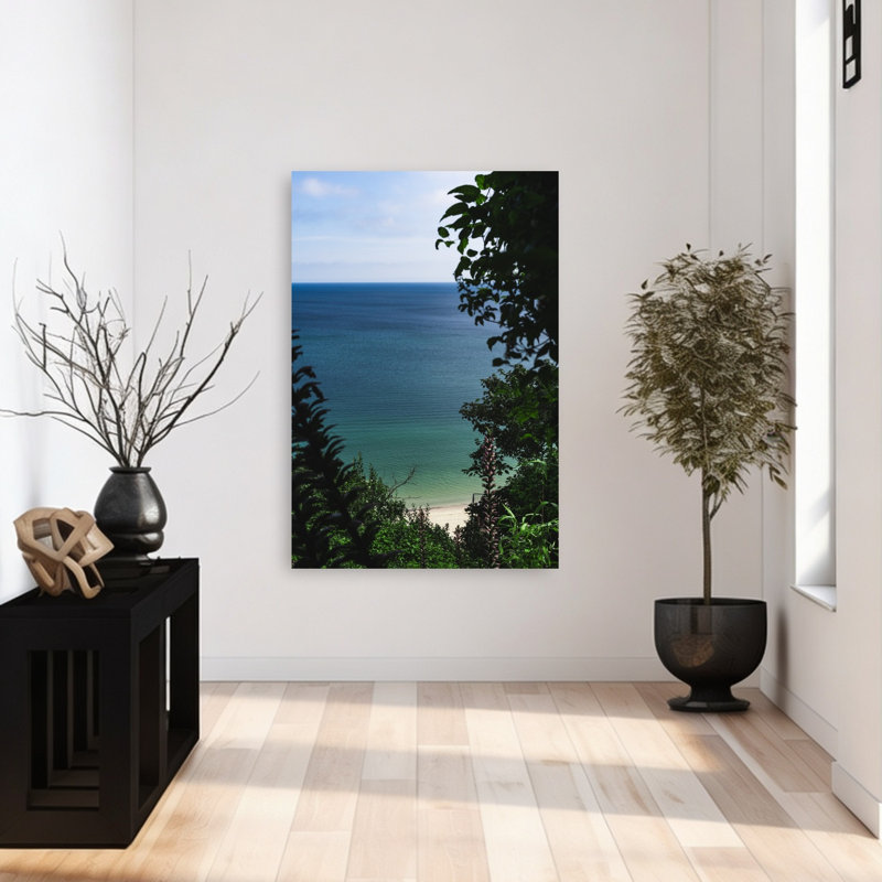 «Lush Coastal Perspectives Peaceful Serene Abstract Coastal», reproduction d'art mural, 48" H x 32" W