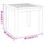 Square Acacia Outdoor Coffee Table , 15.7'' in. W 15.7'' in. D