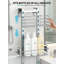 Organisateur de panier de douche au-dessus de la porte avec paniers et crochets suspendus, tablette de rangement de salle de bain réglable sans perceuse pour bouteilles de shampooing et serviettes