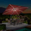 Parasol en porte-à-faux rectangulaire avec lumières solaires 9 pi x 12 pi Gira-1016716626