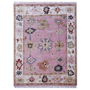 Rectangle Hand Knotted Wool Area Rug