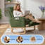 Chaise berçante rembourrée avec repose-pieds et poche latérale