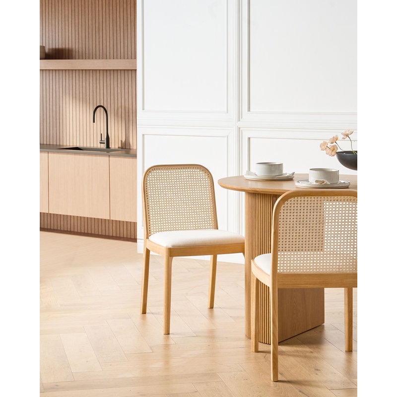 44cm H Polyester Upholstered Side Chair in Brown