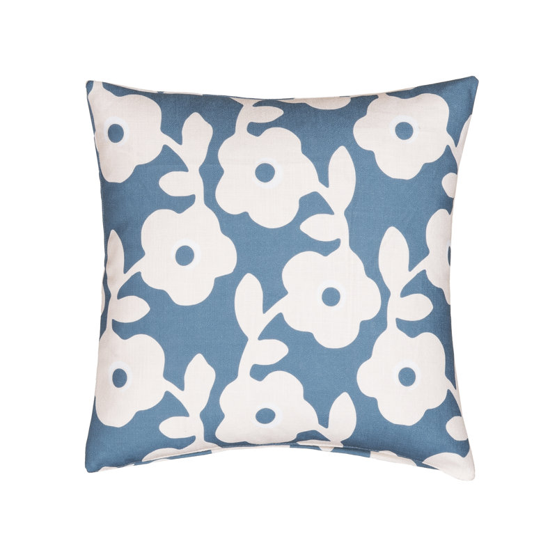 Coussin décoratif Mod Bloom, Blue, 26 po x 26 po carré, Polyfill
