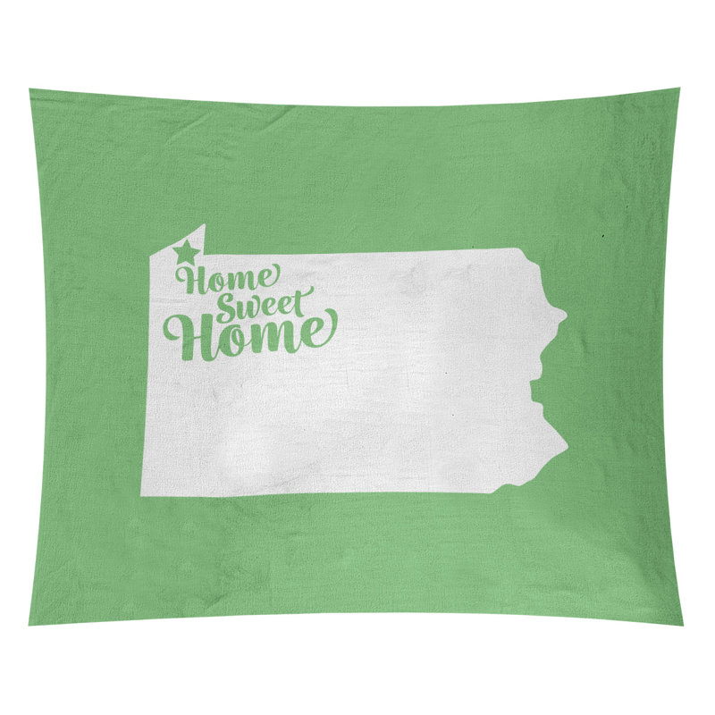 Tapisserie Home Sweet Erie, H 27,5 po x l 37,5 po, Vert