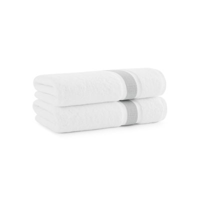 Serviettes de bain turque rayée en coton Aegean 600 GSM Aston & Arden