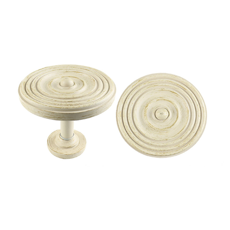 Retenue de rideau médaillon Ailey Swirl, Blanc doré de France