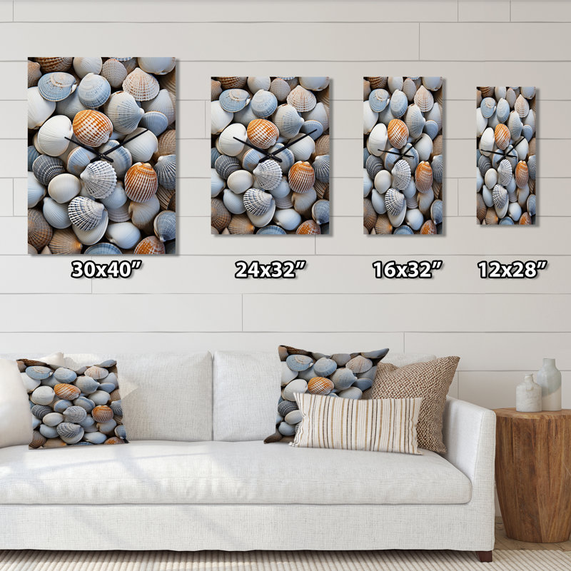 Horloge murale surdimensionnée en coquillage Beach, H 32 po x l 16 po x P 1 po