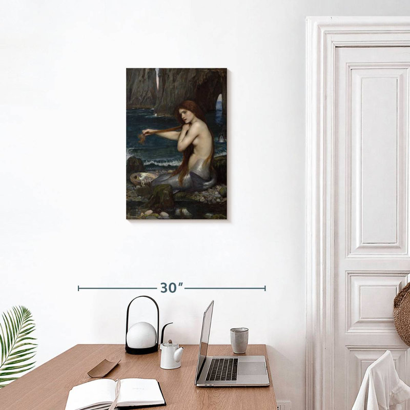 Une sirène, H 24 po x l 16 po