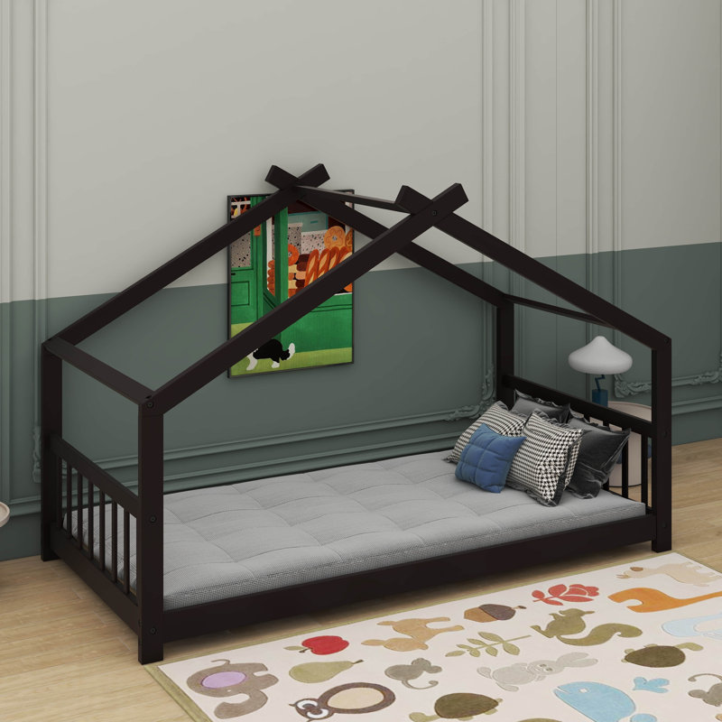 Lit simple en bois, Espresso