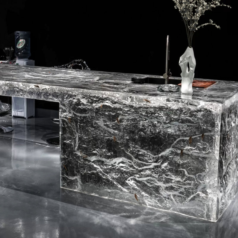 Luxury Ocean-inspired Large Kitchen Island – Modern Kitchen Island Table & Designer Kitchen Decor