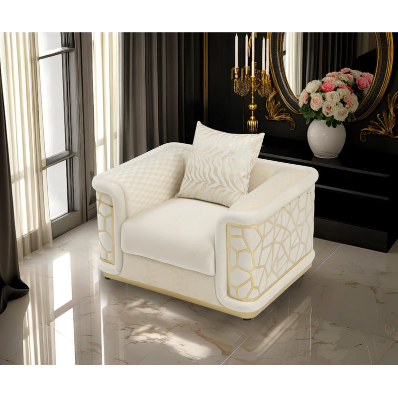 Chaise Fermo Ivory, Tissu ivoire