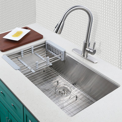 32"" L x 19"" W Undermount Kitchen Sink with Accessories -  WOWOW, W70101-30