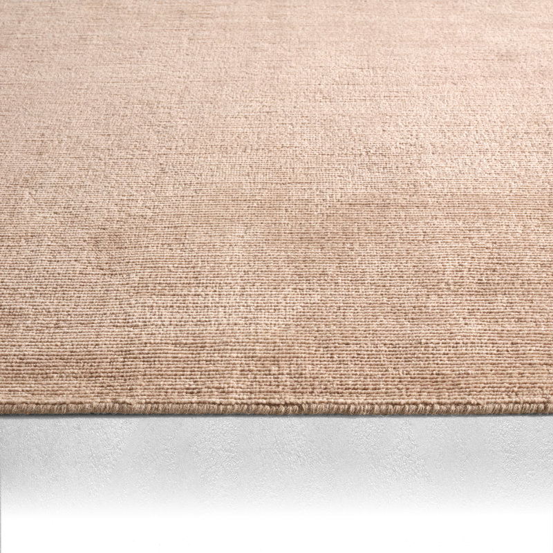 Jamal Hand Woven Wool Area Rug, Beige, Rectangle 72" x 108"
