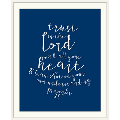 «Proverbs 3: 5 - Scripture Art», art textuel