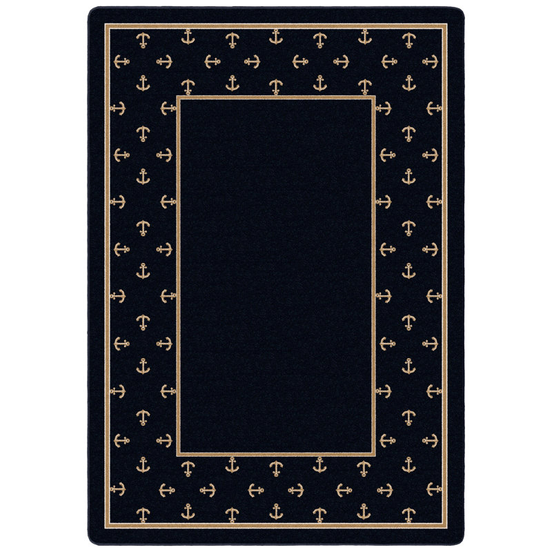 Lockridge Design Center Moray Sapphire Nautical Area Rug, Rectangle 10'9" x 13'2"